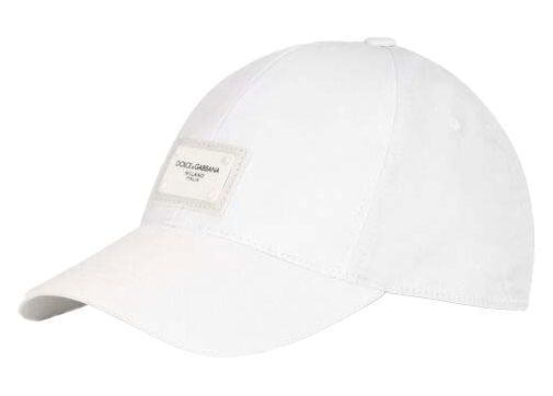 Kapa Dolce & Gabbana Branded Plate Baseball Cap White Bela | GH590AFUFJRW0800