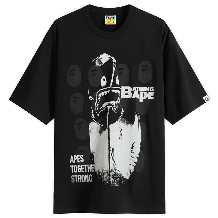 Majica BAPE A Bathing Ape Spray Paint Multi Logo T-Shirt, Size Small Črna | 001TEL801343M-BLK