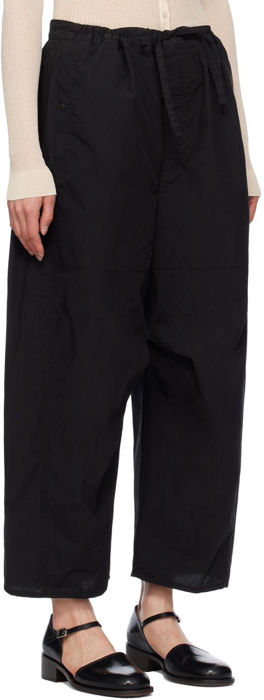 Hlače LEMAIRE Cropped Drawstring Trousers Črna | PA1110 LF1218, 1