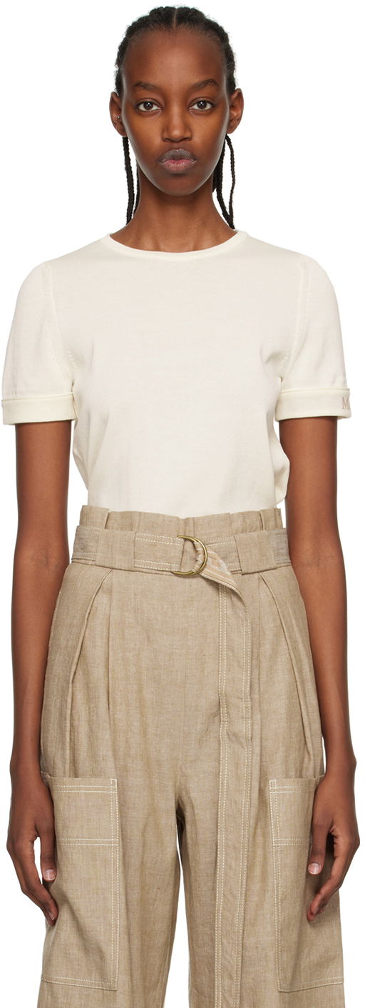 Majica Max Mara Max Mara Limone T-Shirt Bela | 2313611132600 MM12117