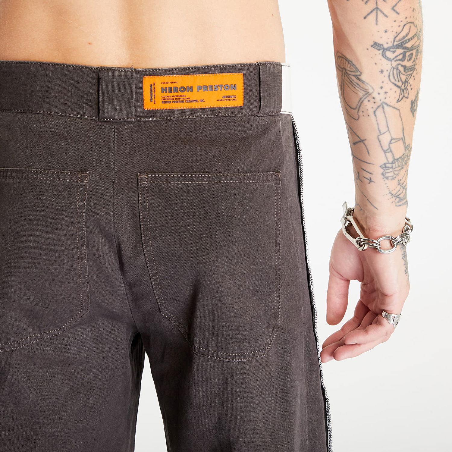 Hlače HERON PRESTON Vintage Wash Canvas Trousers Rjava | HMCG010F23FAB0036000, 1