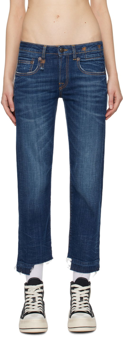 Kavbojke R13 R13 Boy Straight Jeans Modra | R13W0991-664C