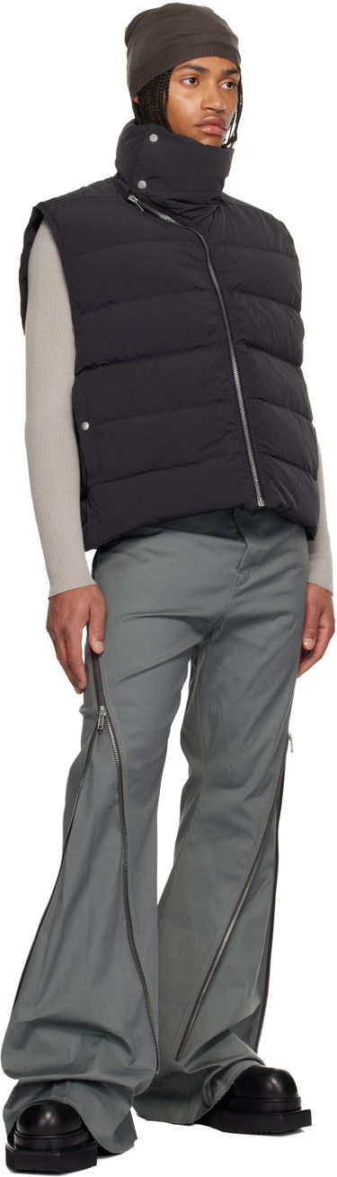 Telovnik Rick Owens Concordians Flight High Neck Asymmetrical Zip Puffer Down Vest Črna | RU02E1798 MTD1, 3