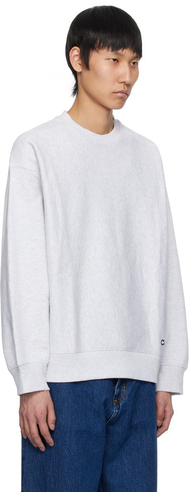 Pleteni pulover Carhartt WIP Label Script Sweatshirt Siva | I034429, 1