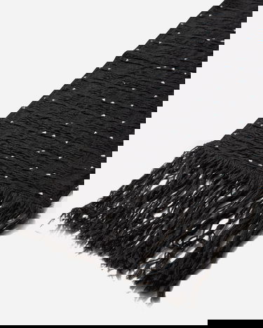 Šala KIKO KOSTADINOV Tarr Night Sky Textured Patterned Scarf with Fringe Črna | KKAW25KN09 112, 5