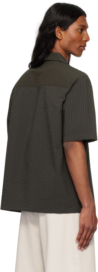 Srajce MAISON KITSUNÉ Maison Kitsuné Resort Pinstripe Shirt Zelena | OM00421WC5032, 2