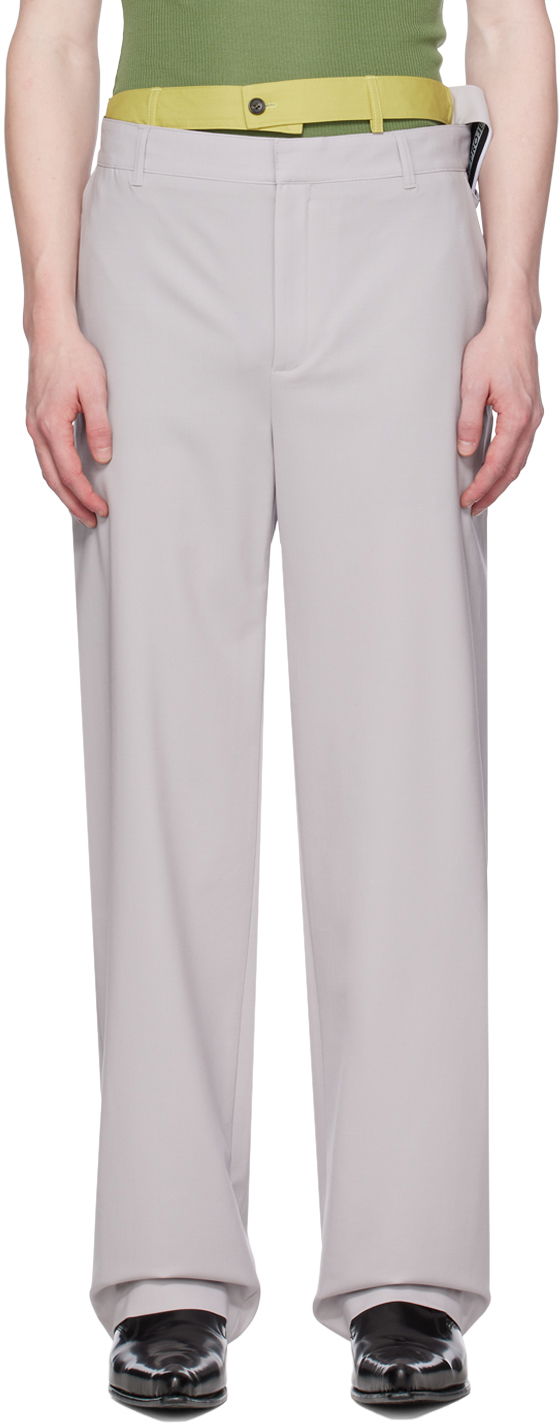 Hlače Y/PROJECT Multi Waistband Trousers Siva | PANT94-S24