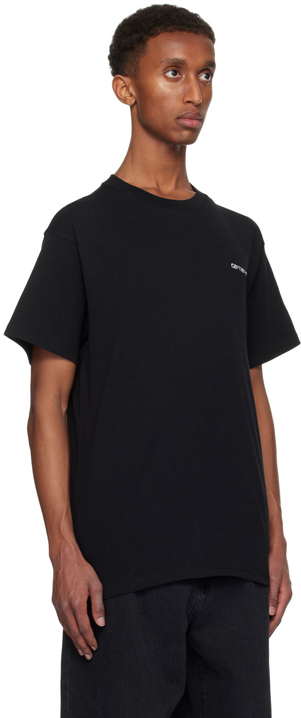 Majica Carhartt WIP Black Embroidered Logo T-Shirt Črna | I030435, 1
