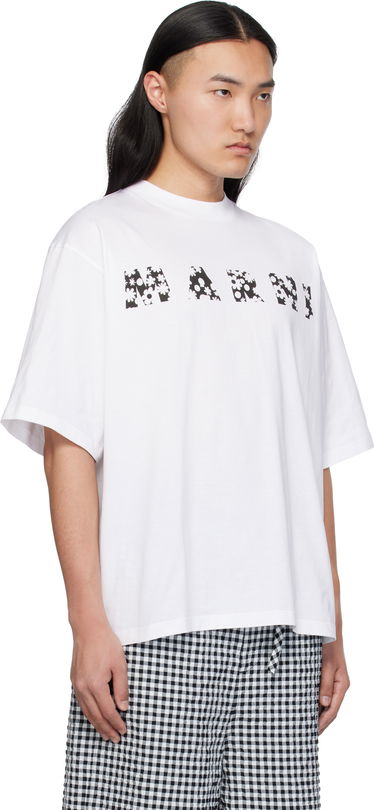Majica Marni Marni Pop Fields Logo T-Shirt Bela | HUMU0223IP USCX50, 1