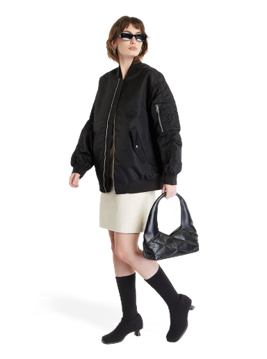 Bomber jakna CALVIN KLEIN Oversized Bomber Jacket Črna | J20J221082 BEH
