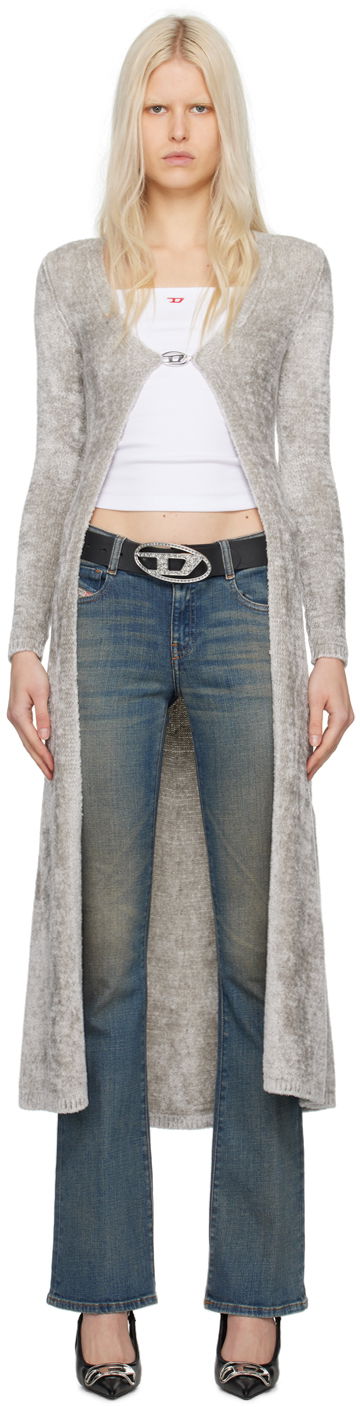 Pleteni pulover Diesel M-Carol Cardigan Siva | A13027 0BNAB, 0