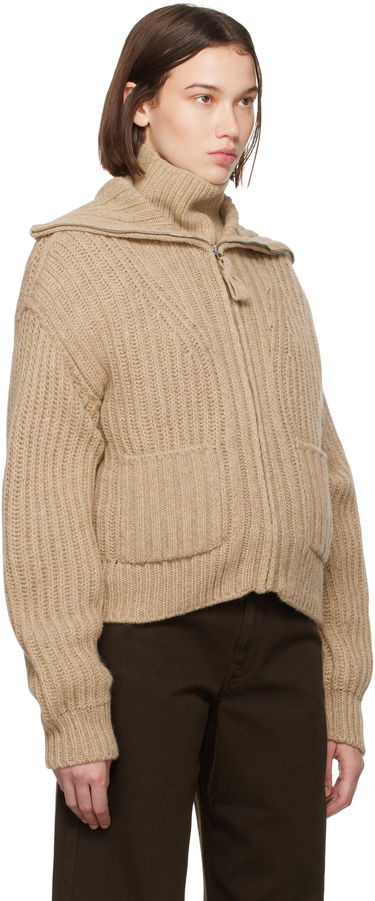 Pleteni pulover LEMAIRE LEMAIRE Trucker Collar Cardigan Bež | TO1263 LK1029, 1