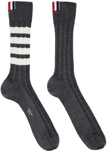 Nogavice Thom Browne Thom Browne 4-Bar Merino Wool Socks Siva | MAS136A-Y1020, 0
