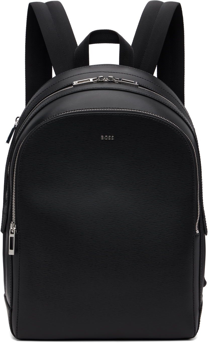 Nahrbtnik BOSS BOSS Leather Backpack Črna | 50548273