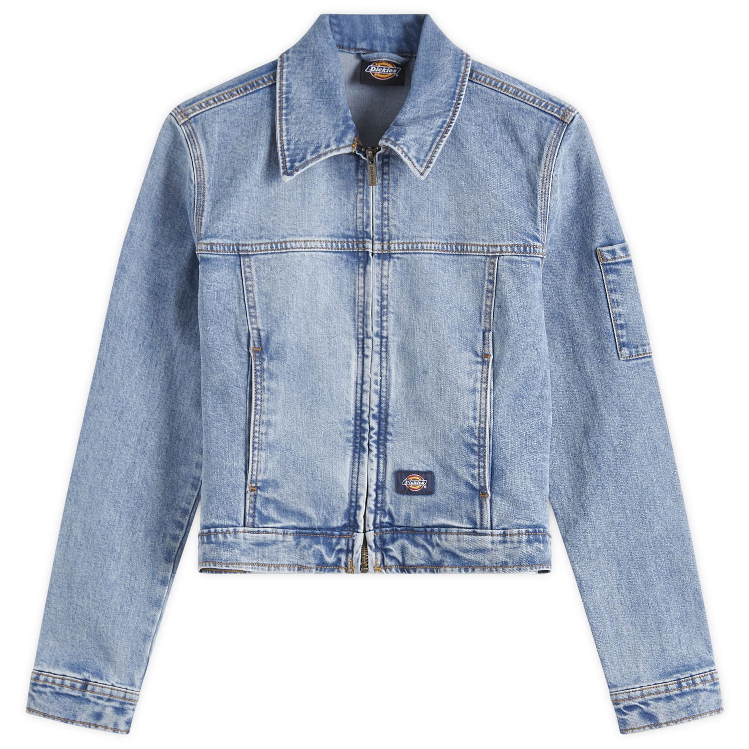 Jakna Dickies Women's Slim Denim Jacket Modra | DK0A4ZANK211, 1