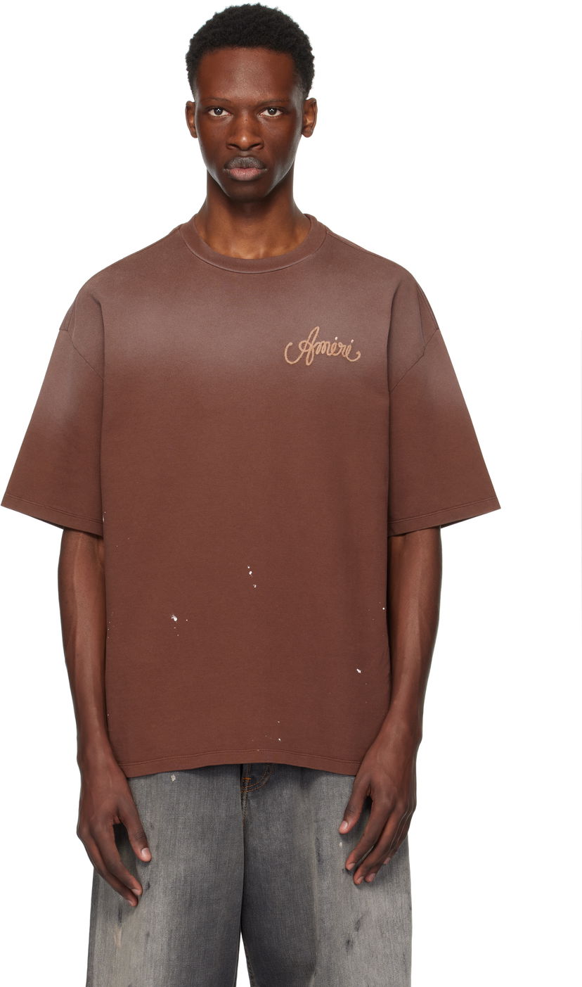 Majica AMIRI AMIRI Design Studio T-Shirt Rjava | AMJYTE1213