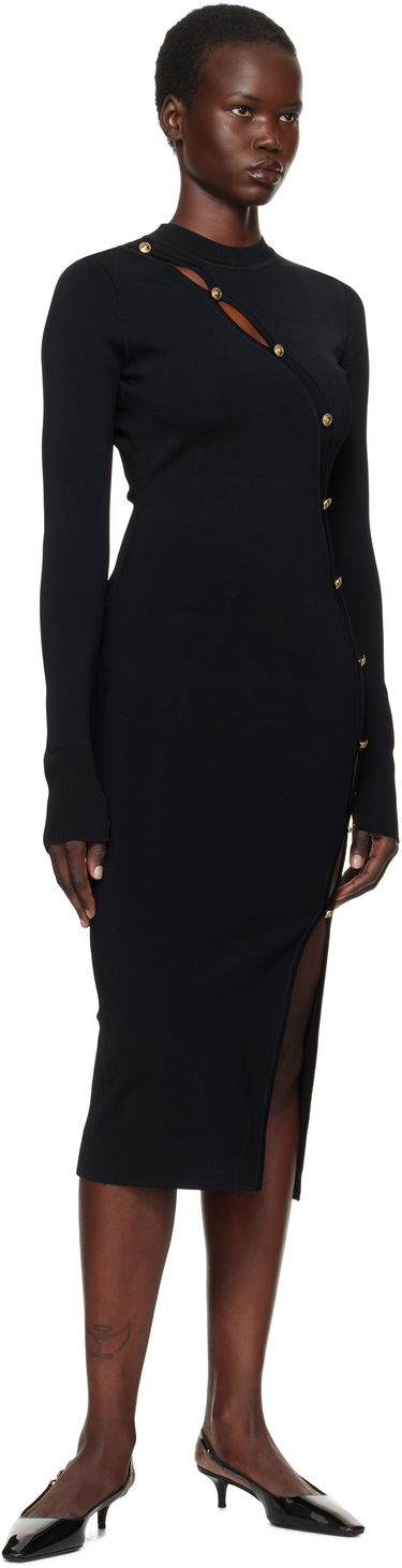 Obleke Versace Cutout Jersey Midi Dress Črna | E77HAOMB3_ECM61H, 3