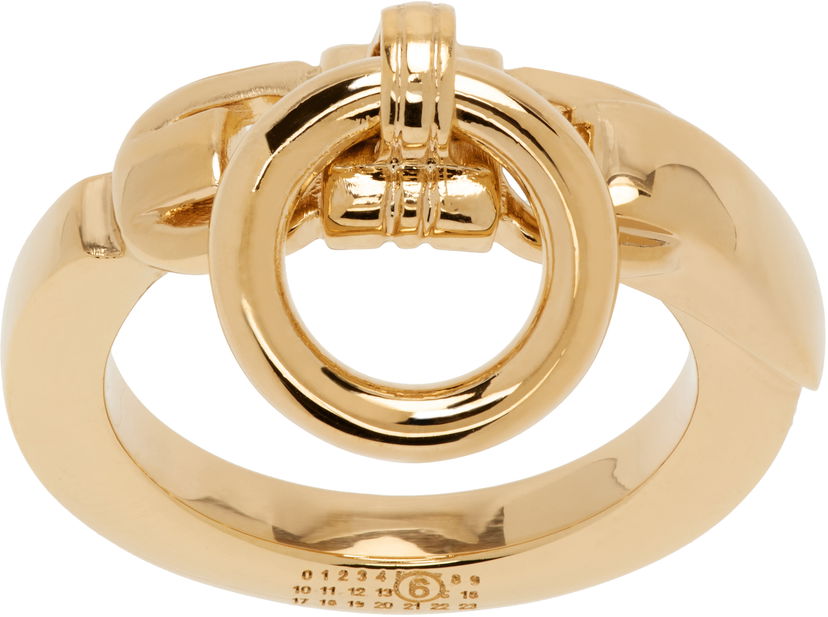 Prstan Maison Margiela MM6 Maison Margiela Object Trouve Minimal Logo Ring Rumena | SM7UQ0082 P7352