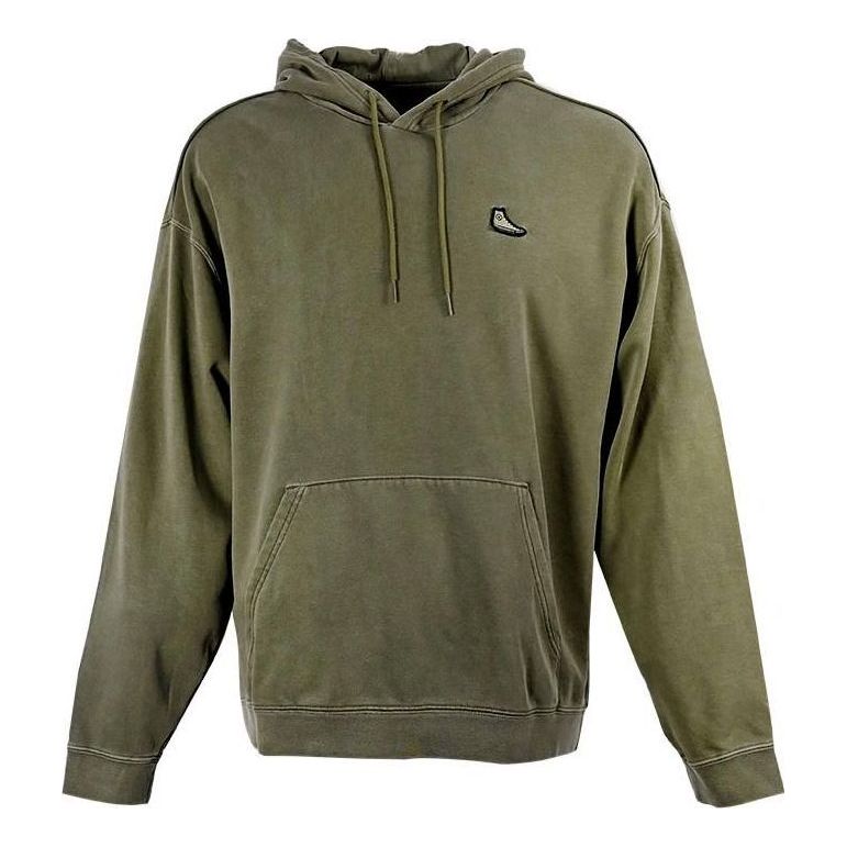 Pulover Converse Loose Fit Sneaker Patch Hoodie Zelena | 10024025-A02