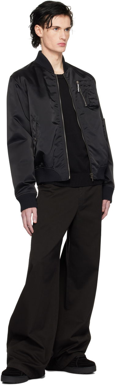 Bomber jakna Palm Angels Black Bomber Jacket With Logo Patch Črna | PMEH033S25FAB0011010, 3