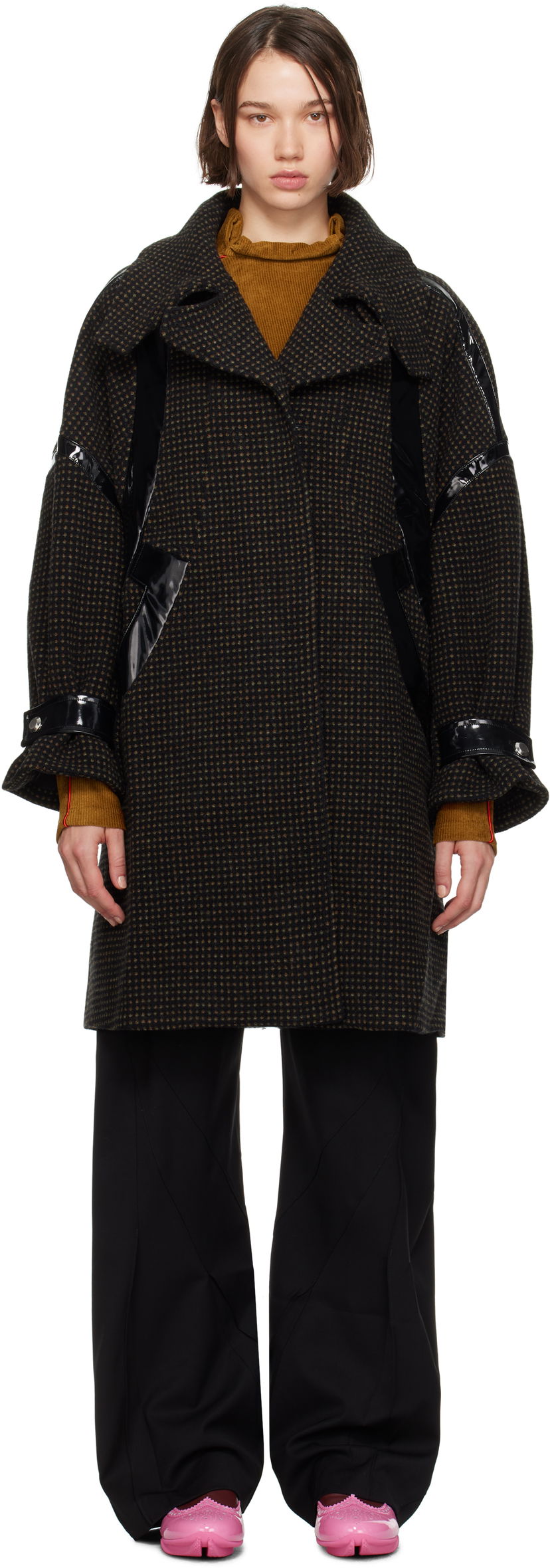 Plašči KIKO KOSTADINOV Panelled Coat Rjava | KKWAW24C03-29