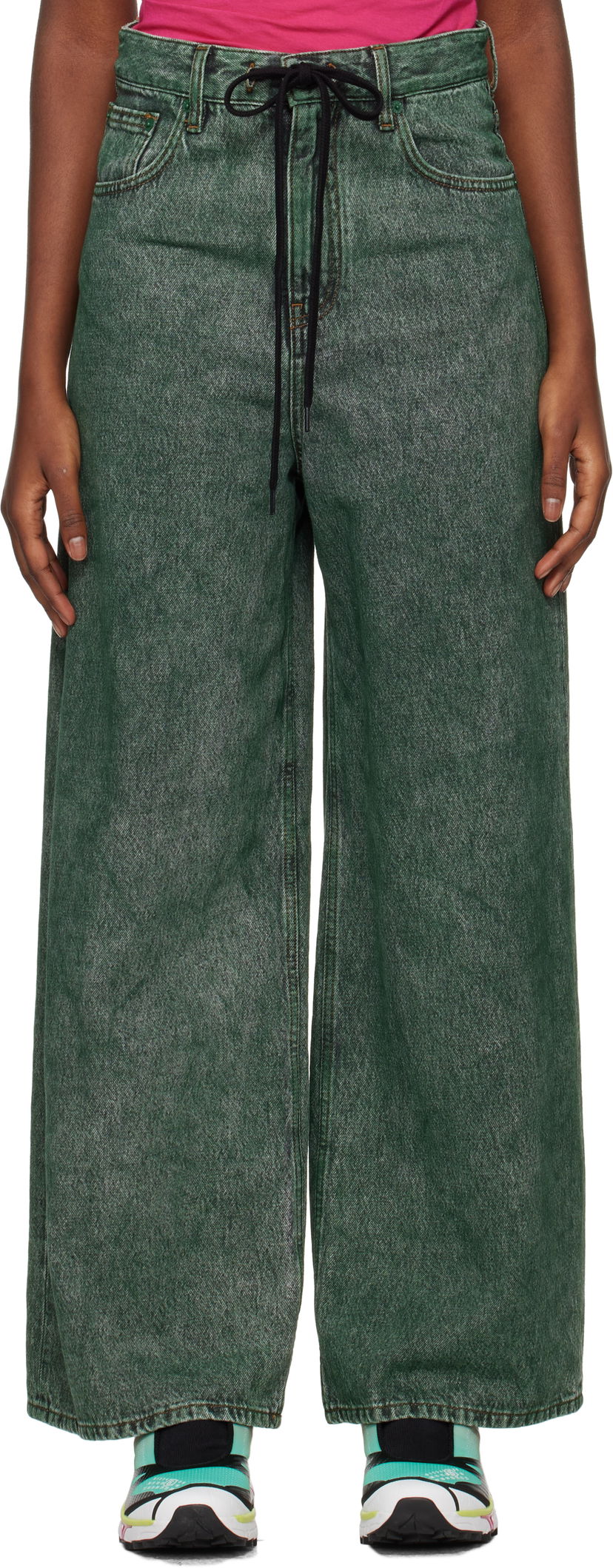 Kavbojke Maison Margiela Numeric Jeans Zelena | S62LB0178 S30652