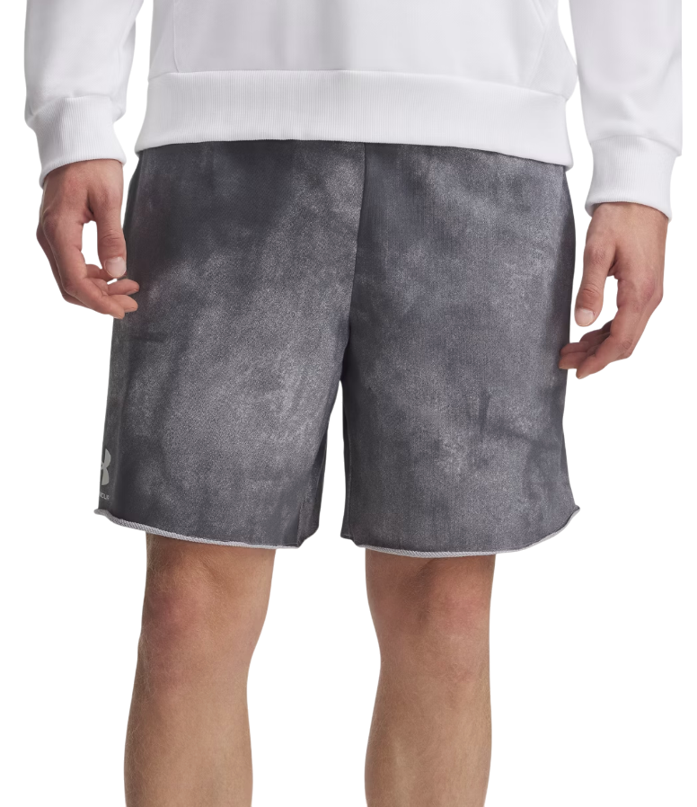 Kratke hlače Under Armour Rival Terry AOP 8in Shorts Siva | 1390146-025