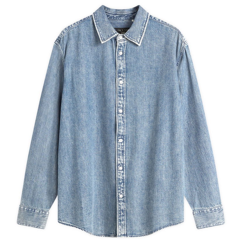 Srajce rag & bone Rag & Bone Matthew Denim Shirt Size Large Modra | MED24H1438UFCB