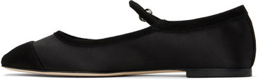 Oblačila Aeyde Aeyde Uma Satin Toe-Cap Ballerina Flats Črna | A11-FL-RKLS08FL169-SS25-800-067, 2