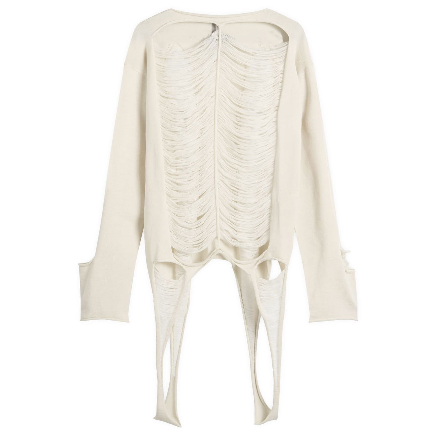 Pleteni pulover Rick Owens Rick Owens Knit Malia Top, Size Large Bela | RR01E5671-KGRIDM-41, 1