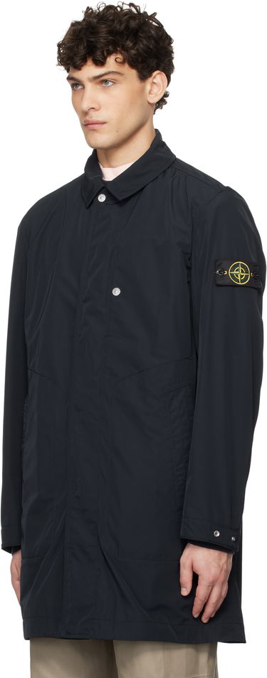 Dežni plašč Stone Island Stone Island Micro Twill Coat Mornarica | K1S15 7100009 S0026, 3
