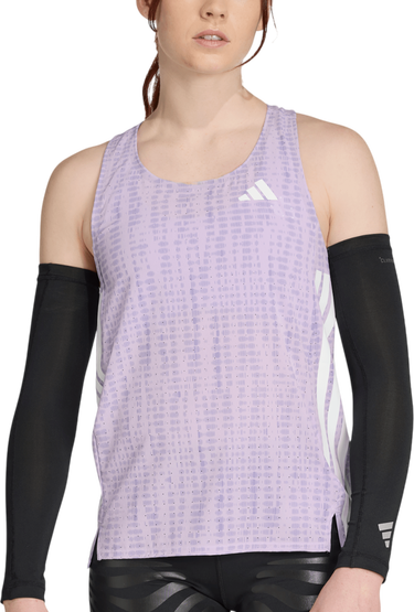 Majica brez rokavov adidas Originals Adizero Running Tank Top Lila | jv7157, 0