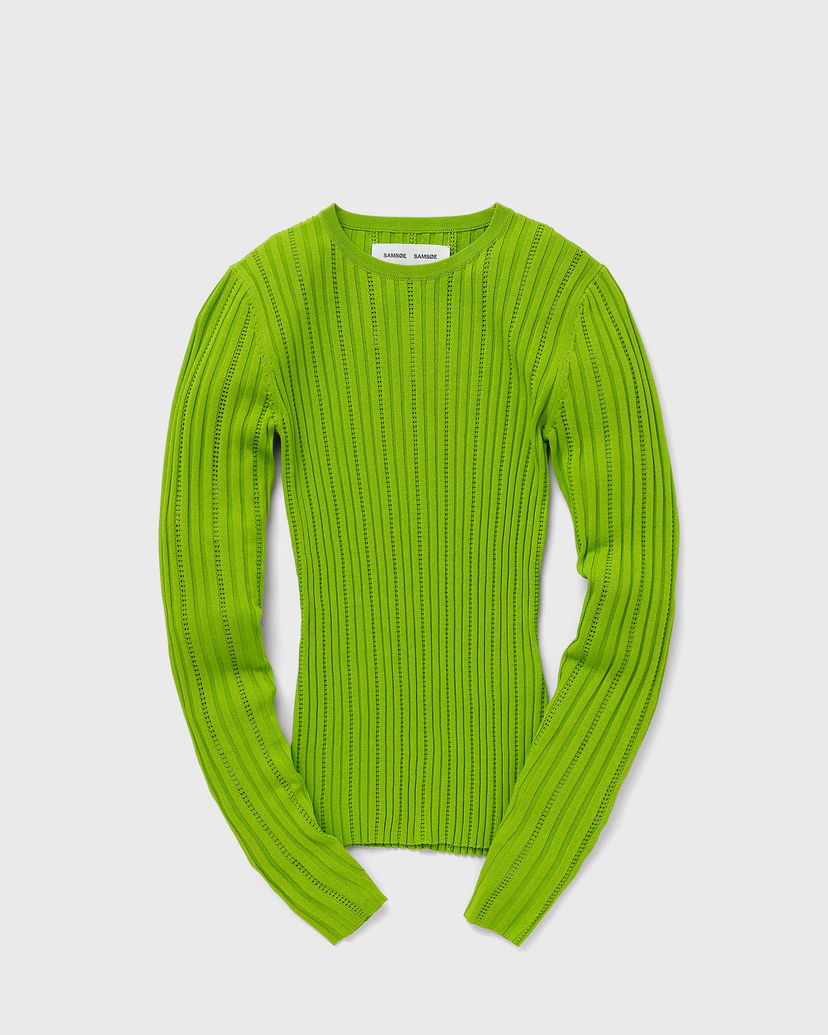 Pleteni pulover Samsoe Samsoe Samsøe & Samsøe LEA Crew Neck Knit Top Zelena | F23400041-MACAW-GREEN