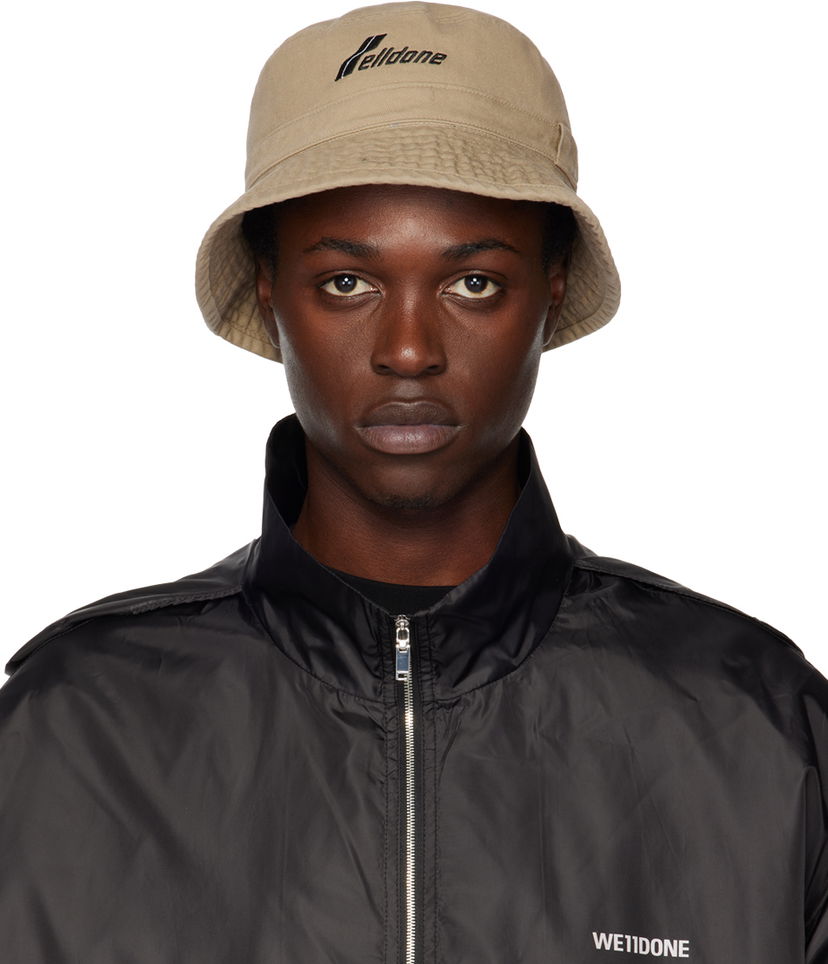 Klobuk We11done Washed Logo Bucket Hat Bež | WD-AH3-22-426-U-BG