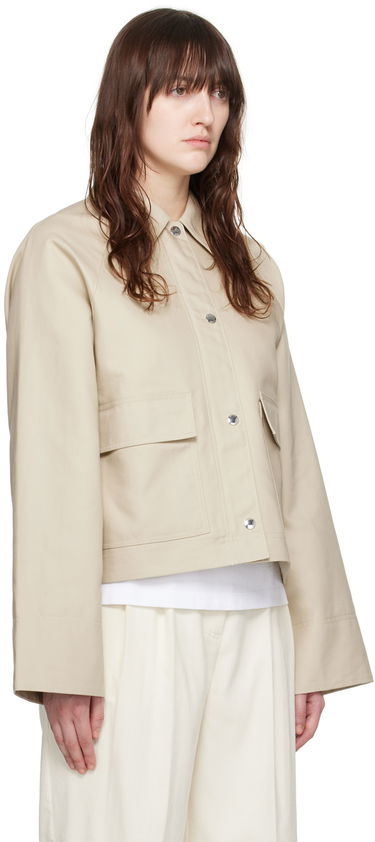 Jakna TOTEME TOTEME Cropped Flap Pocket Jacket Bež | 243-WRO0129-FB0198, 1