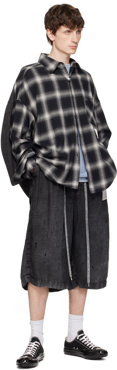 Kratke hlače Maison MIHARA YASUHIRO MMY Aged Linen Wide Shorts Črna | A14PT034, 3