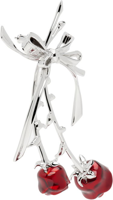 Uhani SHUSHU/TONG SHUSHU/TONG YVMIN Edition Double Rose Bow Earring Rdeča | 22326RED00DL, 4