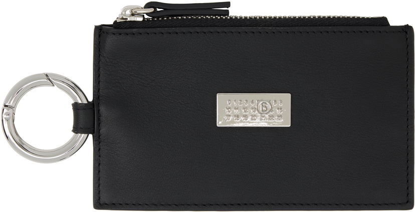 Denarnica Maison Margiela MM6 Maison Margiela Leather Wallet with Ring Črna | SA6UI0031 P8332