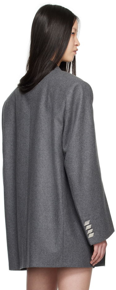 Plašči The Attico Attico Peaked Lapel Blazer Siva | 248WCG65 W055, 2