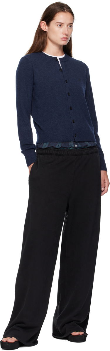 Pleteni pulover Acne Studios Fitted Yak Wool Cardigan Mornarica | A60634-, 3
