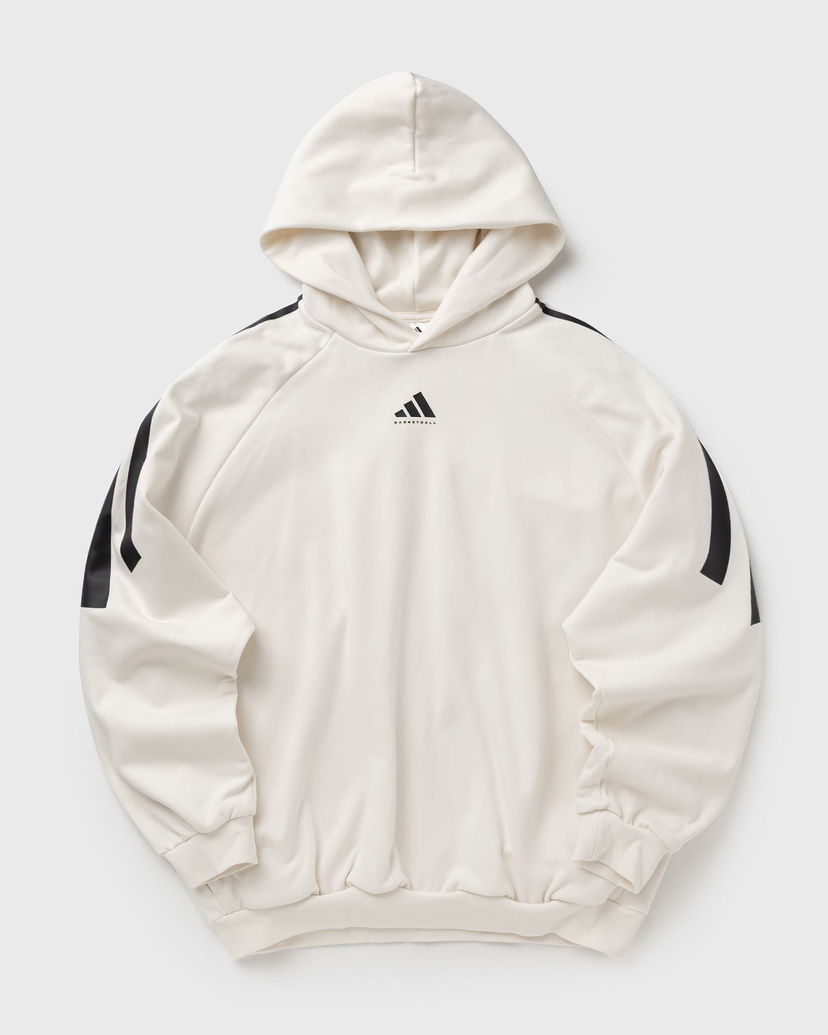 Pulover adidas Originals Basketball 3-Stripes Hoodie Bela | JZ7930