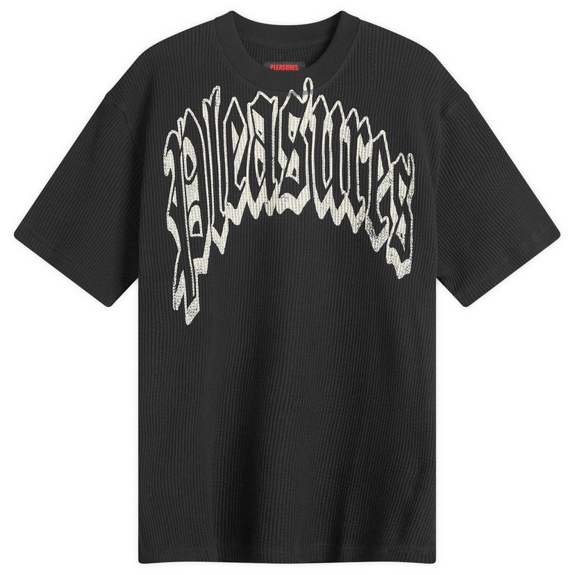 Majica Pleasures Pleasures Twitch Waffle T-Shirt, Size Small Črna | P25SP024-BLK
