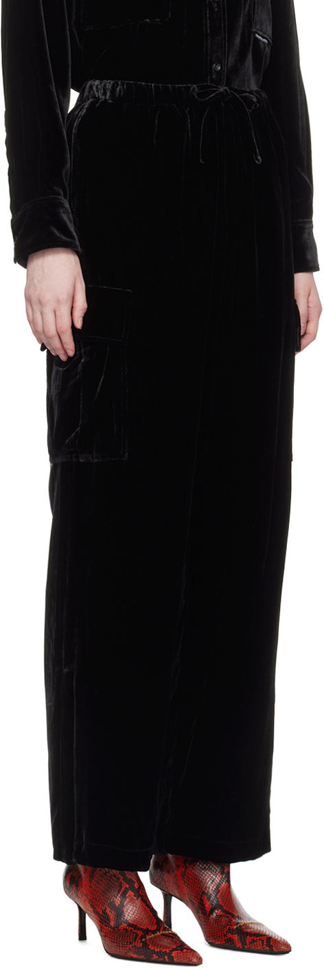 Cargo hlače Alexander Wang Drawstring Cargo Pants Črna | 4CC4234387, 1