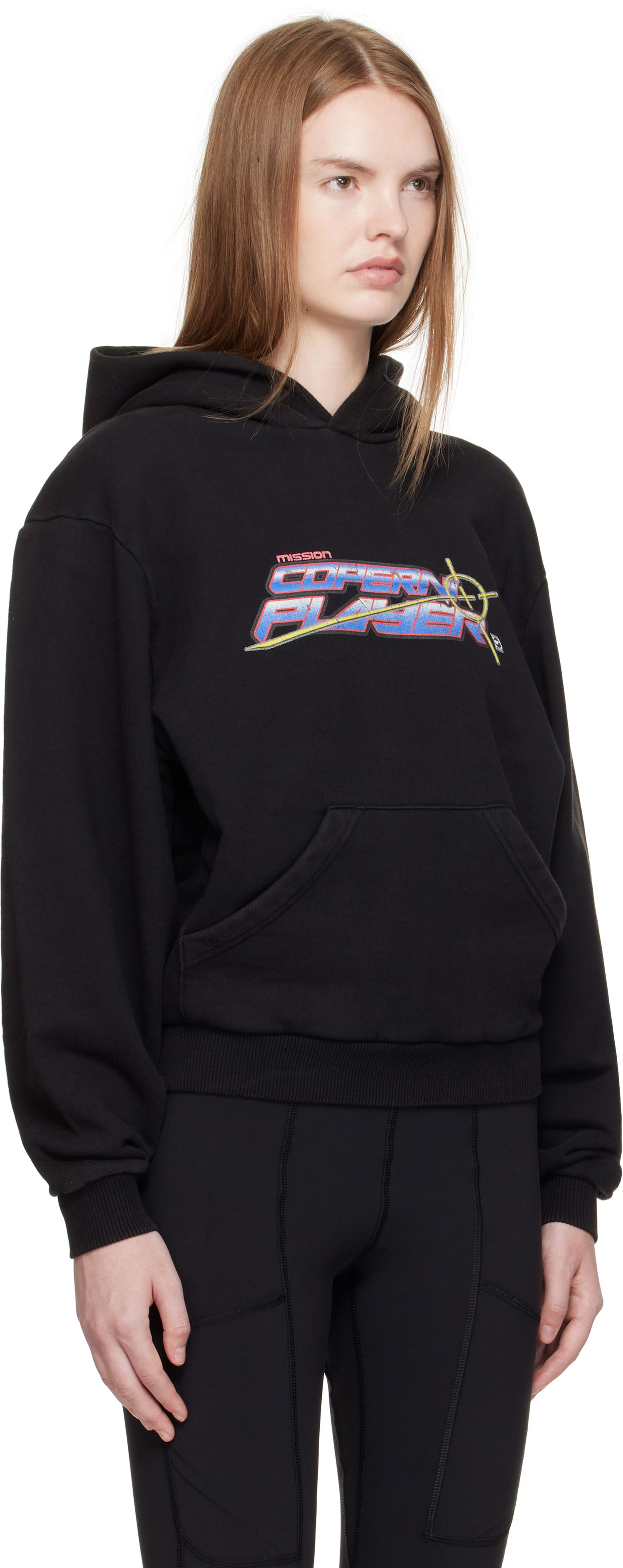 Pulover Coperni Coperni Slogan Graphic Hoodie Črna | COPJS15PF5018, 1