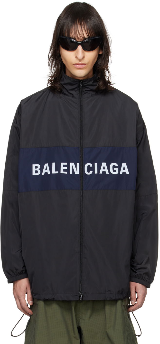 Jakna Balenciaga Zip-Up Jacket Črna | 725302-TPO06-1000