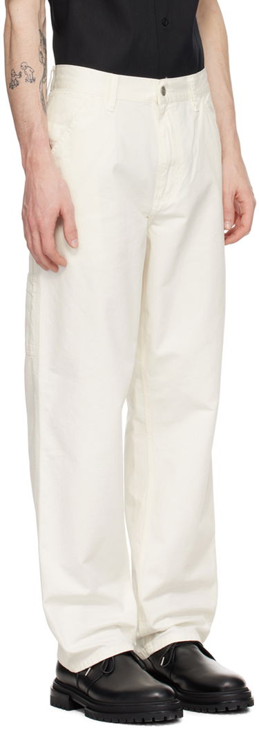 Hlače Carhartt WIP Work In Progress Single Knee Trousers Bela | I031499, 4