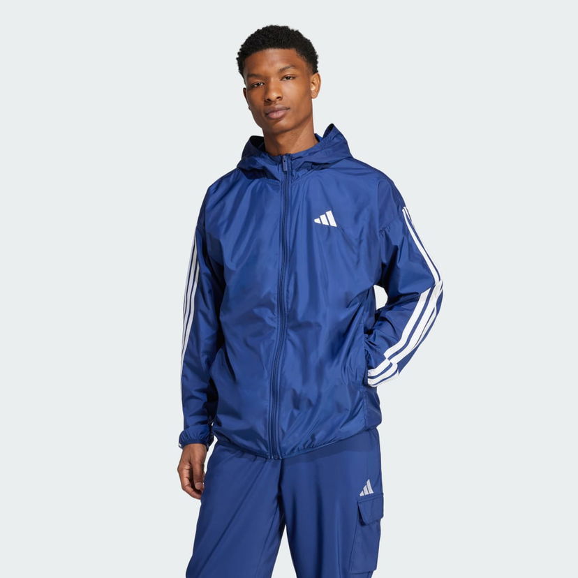 Vetrovka adidas Performance Essentials 3-Stripes Windbreaker Jacket Modra | JE6327