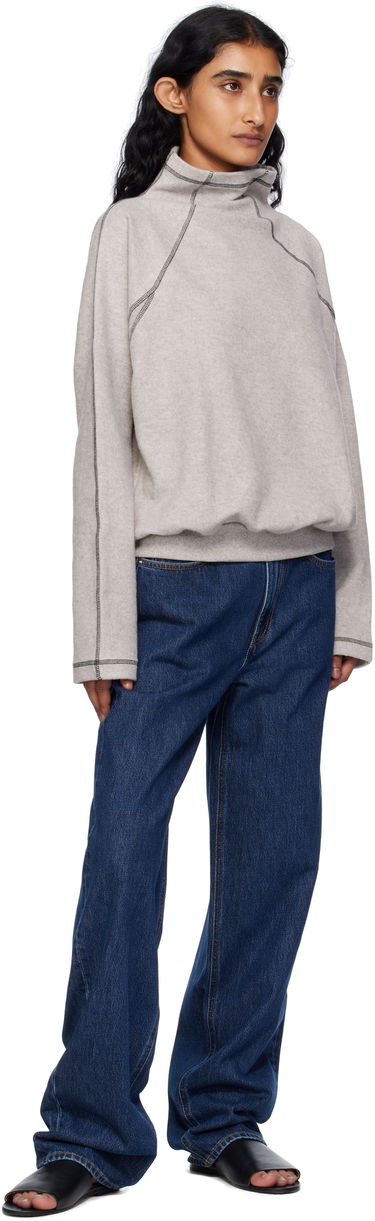 Pleteni pulover Baserange Baserange Fold Turtleneck Top Siva | PUFOT-RCF-AU25, 3