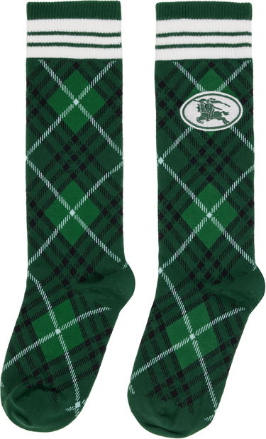Nogavice Burberry Burberry Argyle Check Stretch Socks Zelena | 8113536, 1