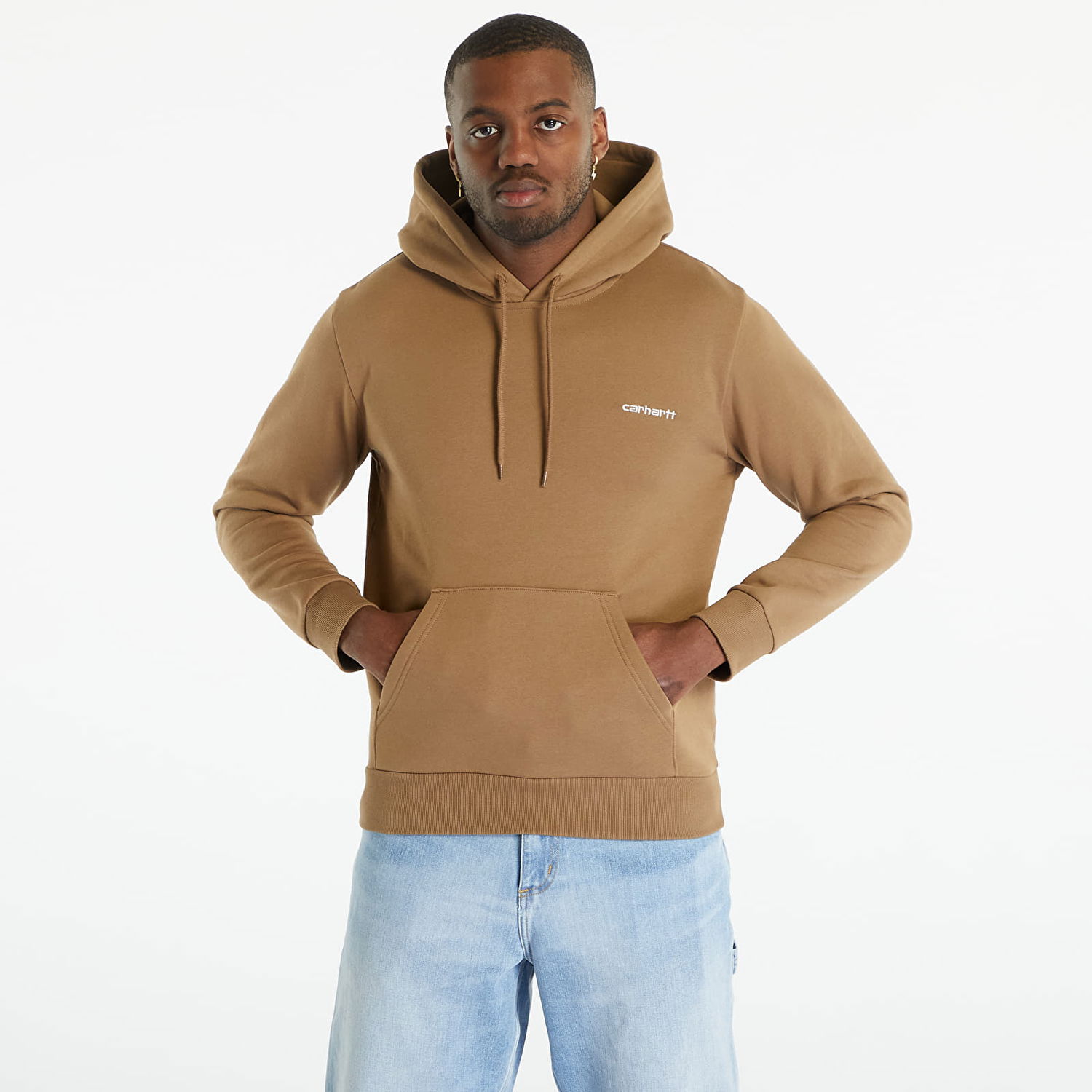 Pulover Carhartt WIP Script Embroidery Hoodie Rjava | I031243.1GMXX, 0